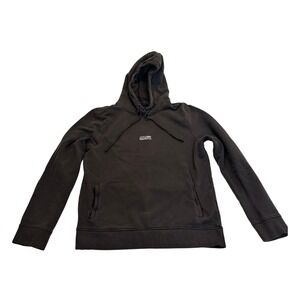 AllSaints Faded Brown Logo Pullover Hoodie Sweatshirt  Size Large